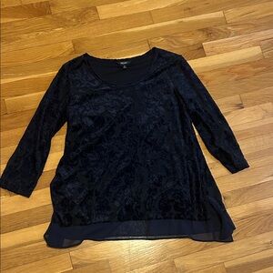 Simply Vera Vera Wang Midnight Blue Blouse